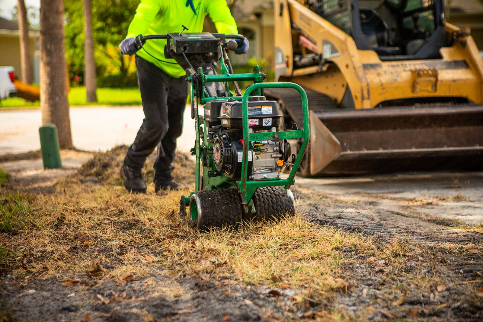 Old grass removal discount machine